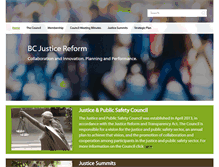 Tablet Screenshot of justicebc.ca
